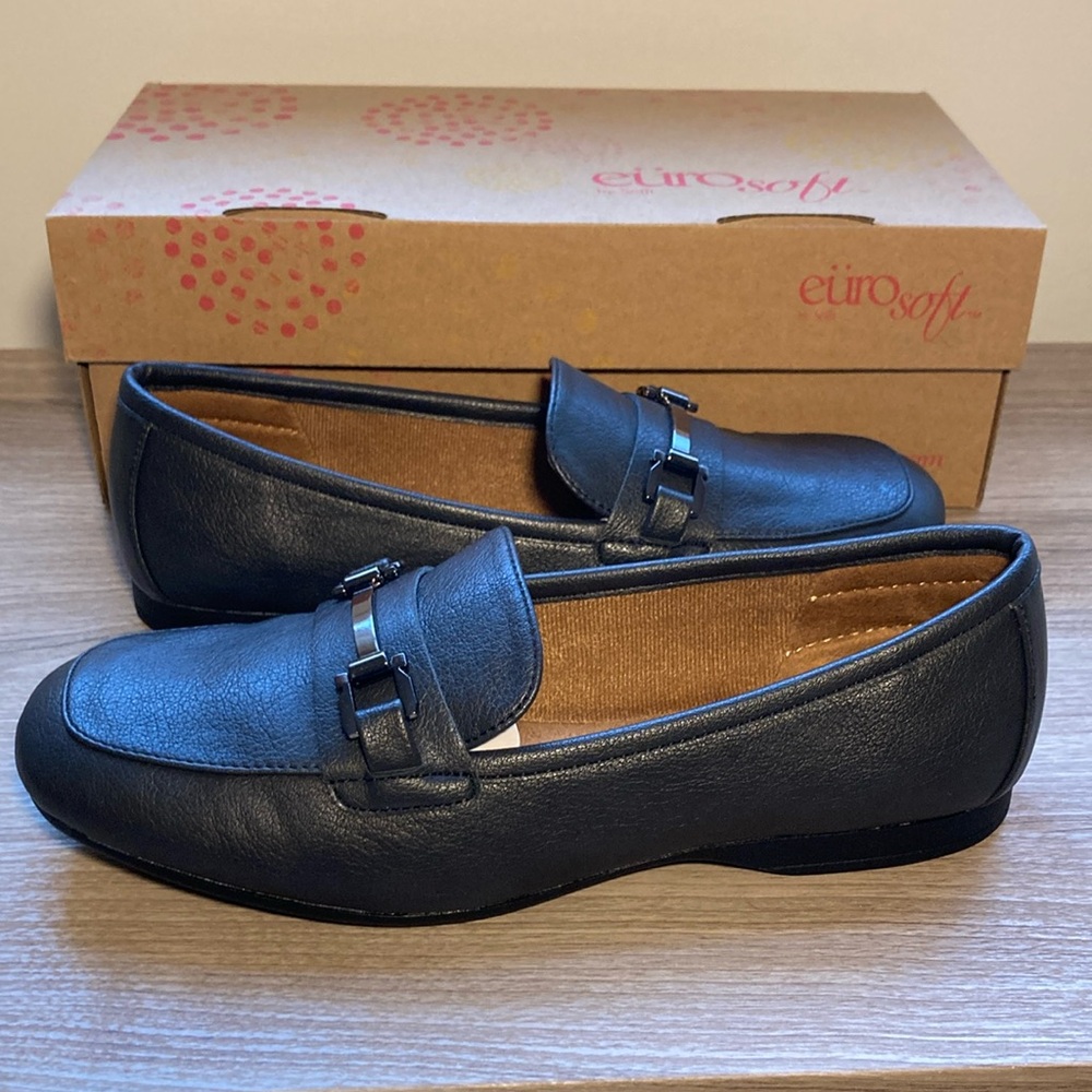 Euro soft by Sofft kellsie slip on loafers black 7,5 New